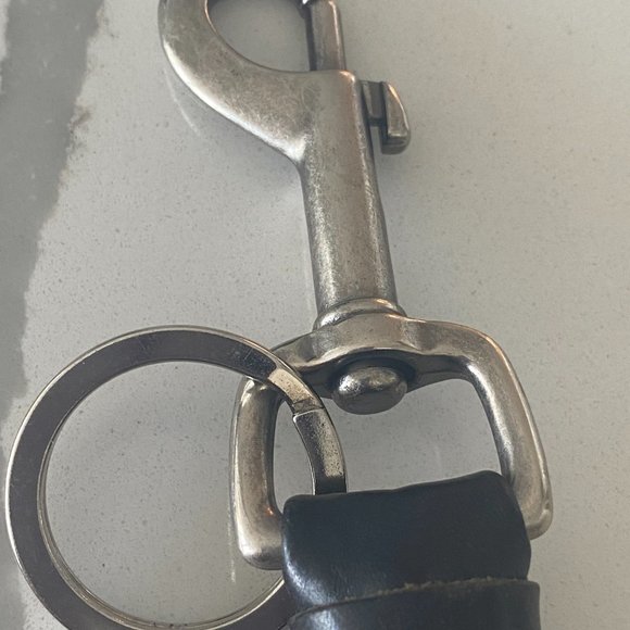 NAHMIAS Designer Black Crystal Keychain, Black Leather Tassel Swarovski Crystal - Picture 6 of 12